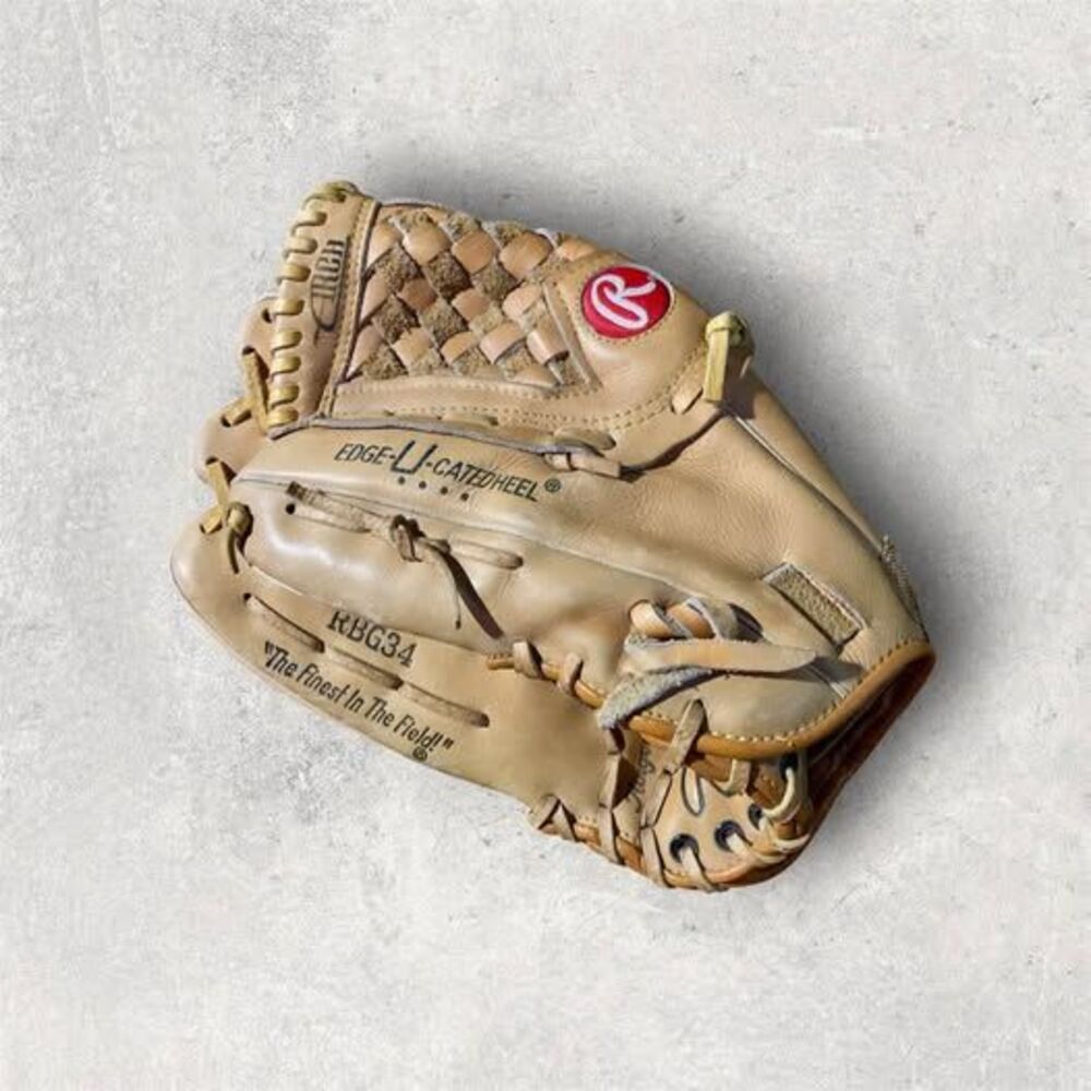 Rawlings RBG34 Nolan Ryan 12" Leather Fastback Baseball Glove Deep Well